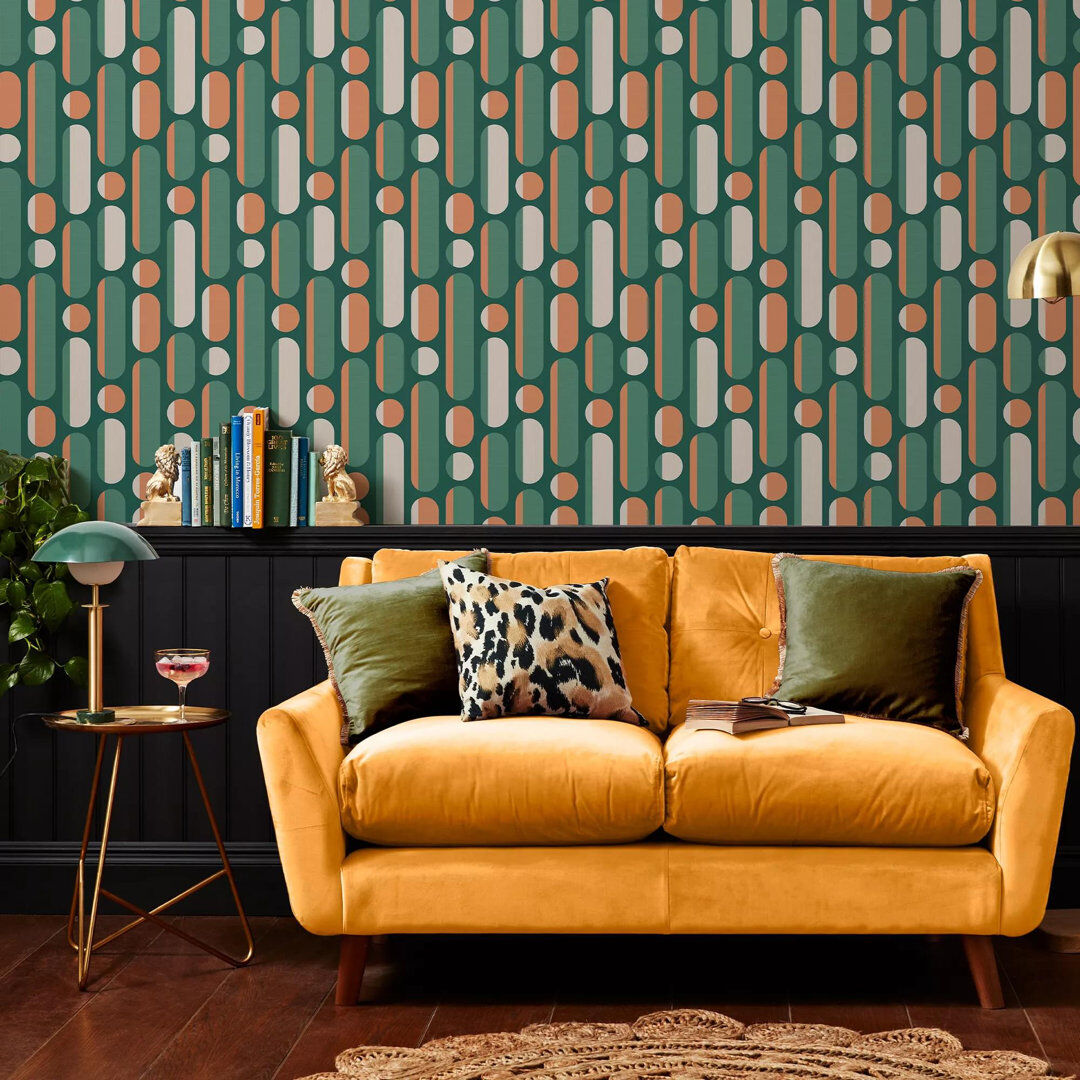 Envy Morse Geometric Wallpaper Green 10cm L