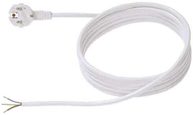 Bachmann Câble d'alimentation avec terre 2m, blanc 301.274 (301.274)