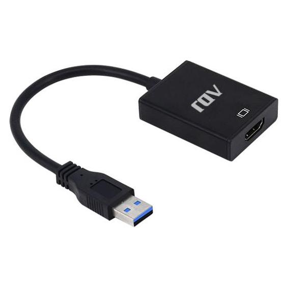 ADJ Adattatore USB 3.0-Hdmi M/F Bk Con Cavo (HDMI) (320-00107)