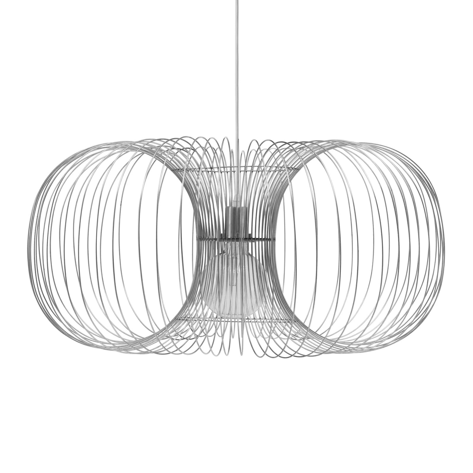 Normann Copenhagen Coil Hanglamp - Zilver - Metaal - Ø90 cm