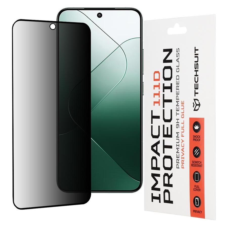 Techsuit - 111D Privacy Full Glue - Xiaomi 14 - Black (Xiaomi 14) (56350074)