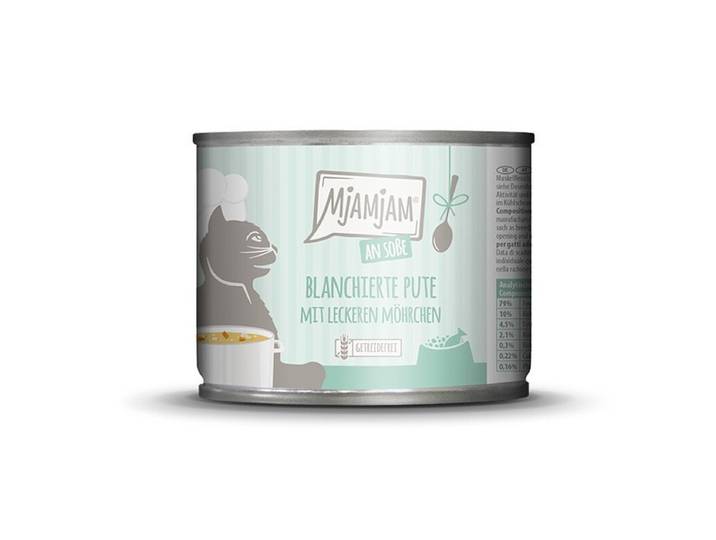 [Peut être servi frais pour l'été] MjAMjAM Nourriture humide pour chat en sauce dinde carotte 185 g