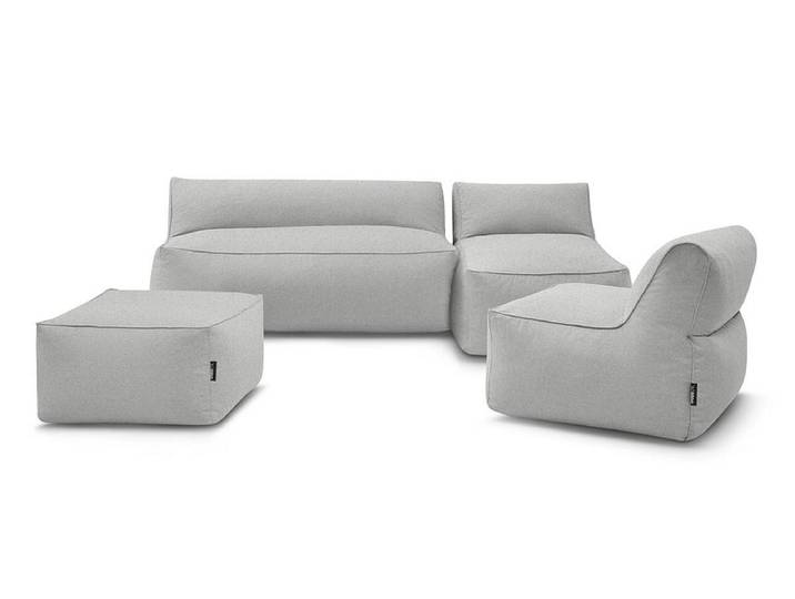 Gartensofa BOBOCHIC RIVIERA Stoff hellgrau
