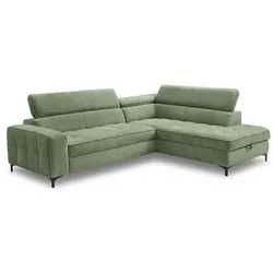 Ecksofa Nala Stoff Grün Mint