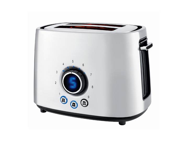 KOENIG Toaster Koenig Steel Line , silber (schwarz, silberfarben), Toaster, Digital-Display, Toaster