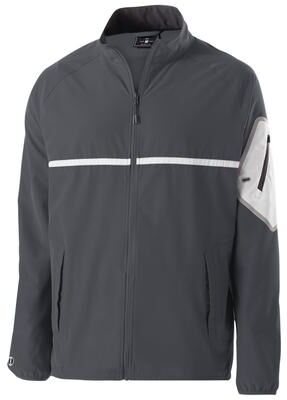 Holloway 229543 Weld Jacket in Carbon/White size Medium   Polyester/Spandex Blend