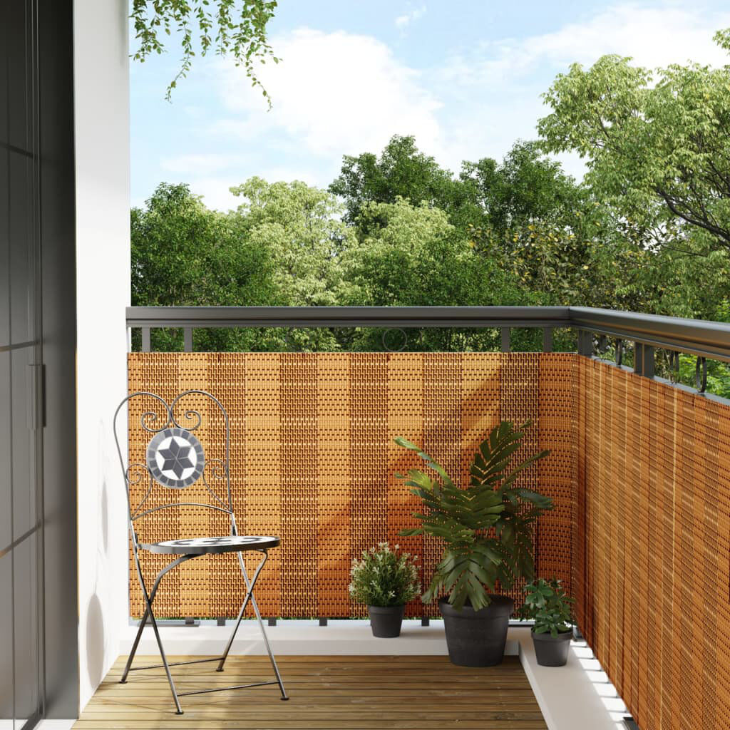 Dakota Fields Catrenia Polyethylene Balcony Privacy Screen Light brown 1000cm W x 90cm D