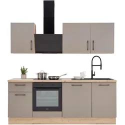 Küchenblock LINZ 220cm Cubanit grau ohne Geräte