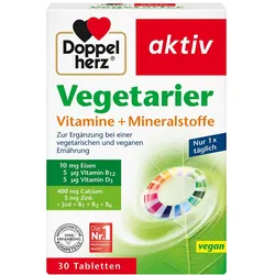 DOPPELHERZ Vegetarier Vitamine+Mineralstoffe aktiv 30 St