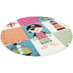 Pergamon, Kinderteppich, Kinder Teppich Savona Kids Piratenwelt Rund (160 cm)