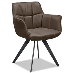 Musterring Stuhl Tamina Leder Braun Dunkelbraun