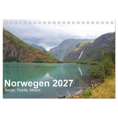 Norwegen 2027 - Berge, Fjorde, Moore (Tischkalender 2027 DIN A5 quer), CALVENDO Monatskalender