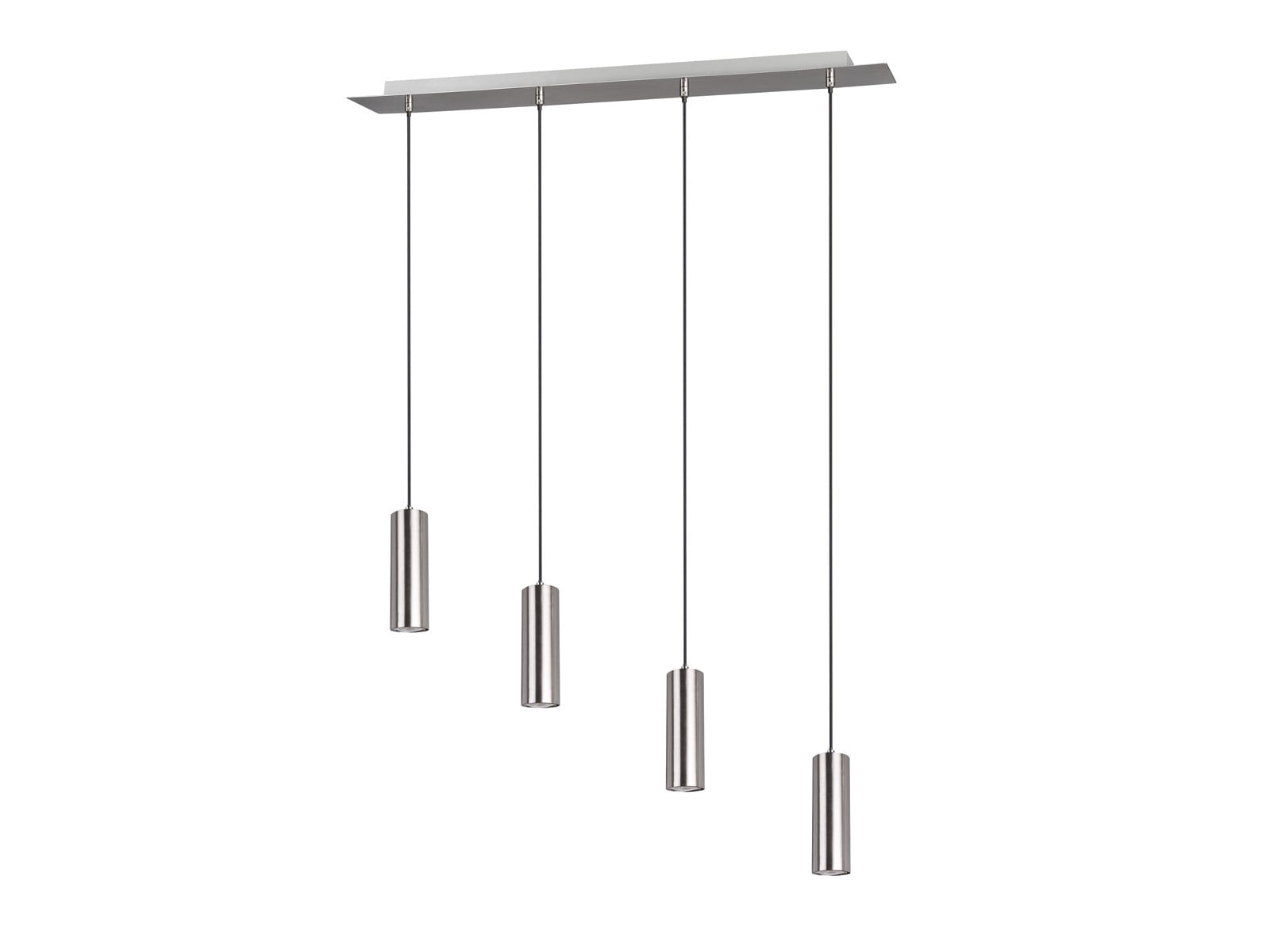 TRIO Hanglamp Marley 4-lichts zilver grijs metaal