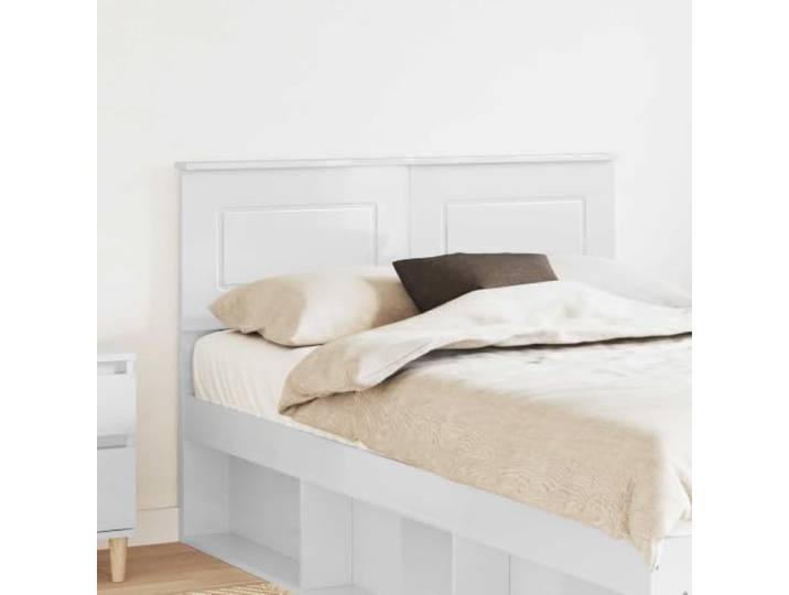 Modernes minimalistisches Kopfteil aus Holzwerkstoff, rechteckige Form mit klaren Linien und kleinem Dekor. Leicht zu reinigen mit trockenem Tuch, passend für