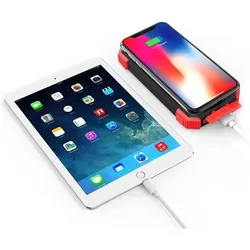 Akashi ALTPB10WIRLSOLAR USB / USB-C + Wireless Charge (10000 mAh), Powerbank, Schwarz