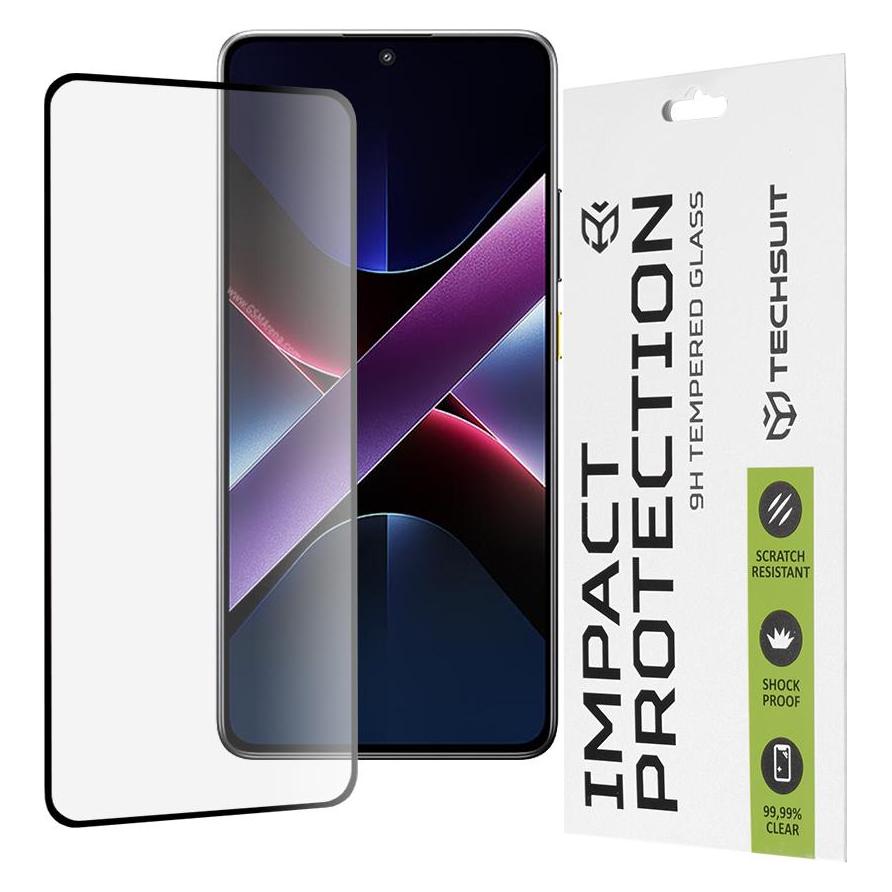 Techsuit - 111D Full Cover / Full Glue Glass - Xiaomi Poco X7 Pro - Black (Xiaomi Poco X7 Pro) (56364773)