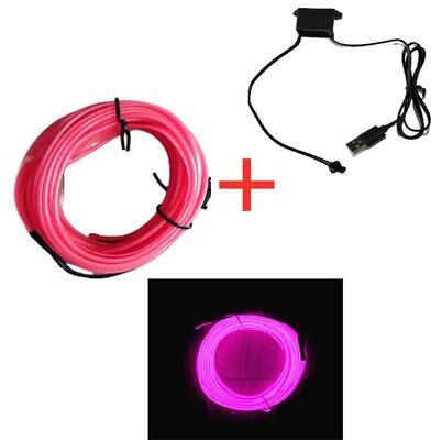 Inspired Living USB Neon LED Car Interior Light Strip Flexible Ambient Lighting usb drive 4 5m