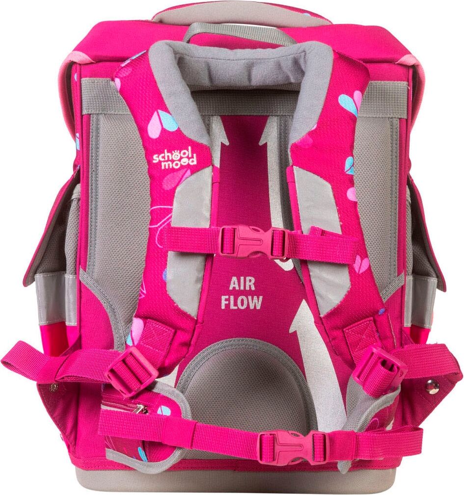 Schulranzen SCHOOL-MOOD "Timeless Pro", Kinder, Gr. B/H/T: 36cm x 42cm x 21cm, pink (klara (häschen) mit moodie naomi neugier), Polyester, Rucksäcke Schulranzen klara (häschen) mit moodie naomi neugier B/H/T: 36cm x 42cm x 21cm