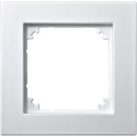 Rahmen einfeldig für bündigen Einbau, Typ 488119, aus Thermoplast, matt, IP20 weiß (matt), Retail