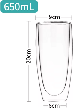 Inspire Picks Transparent Heat Resistant Glass Tumbler Creative Coffee Whiskey And Cocktail Mug style A 650ml