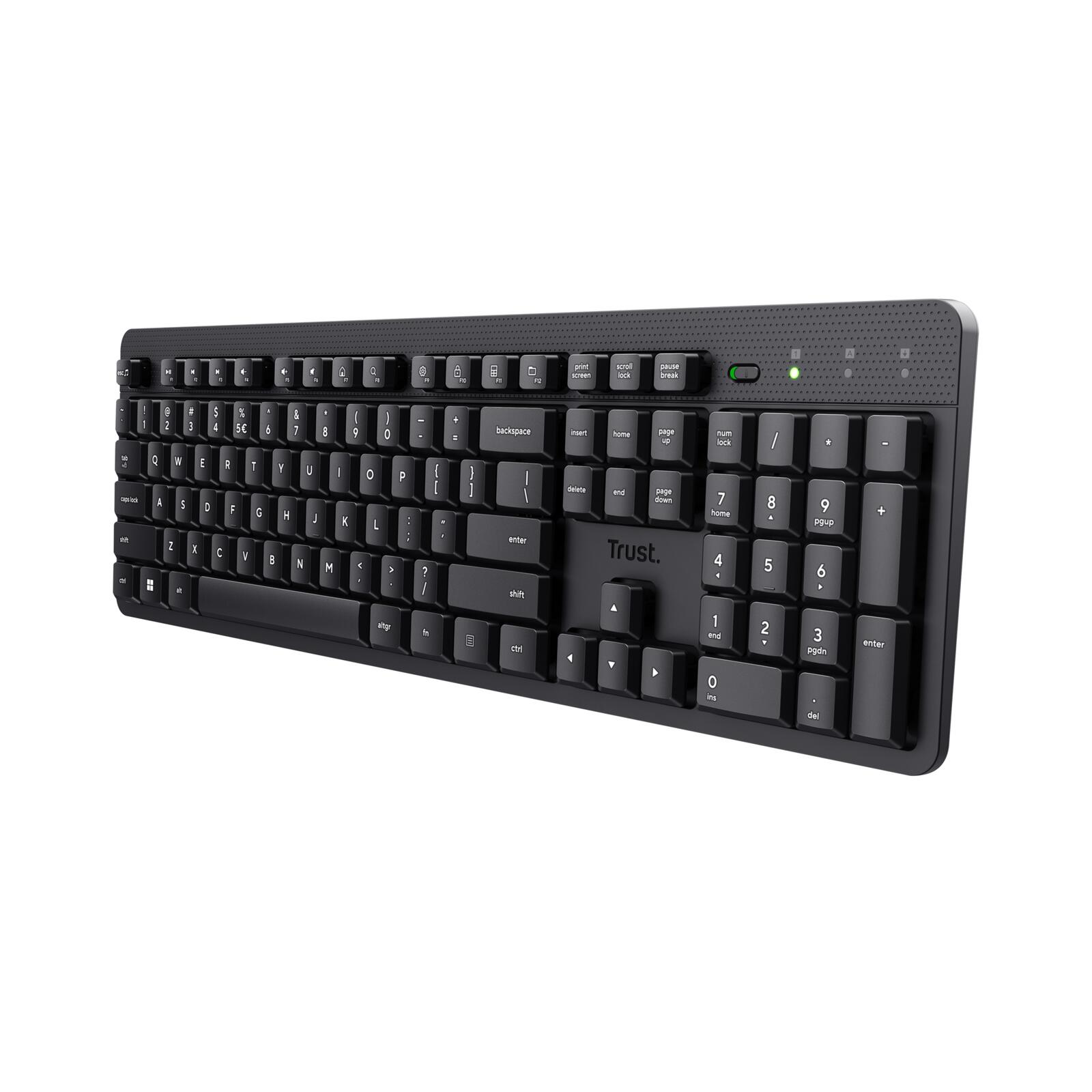 Trust Ody II Leise kabellose Tastatur - Schwarz DE 25014