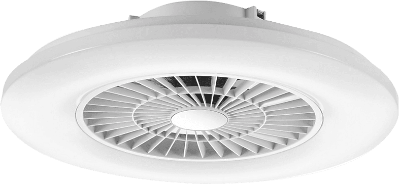 Ventilador de techo con luz - Muvit iO MIOCLF001, De techo, Con ventilador, WiFi, Compatible Asistentes Voz, Blanco