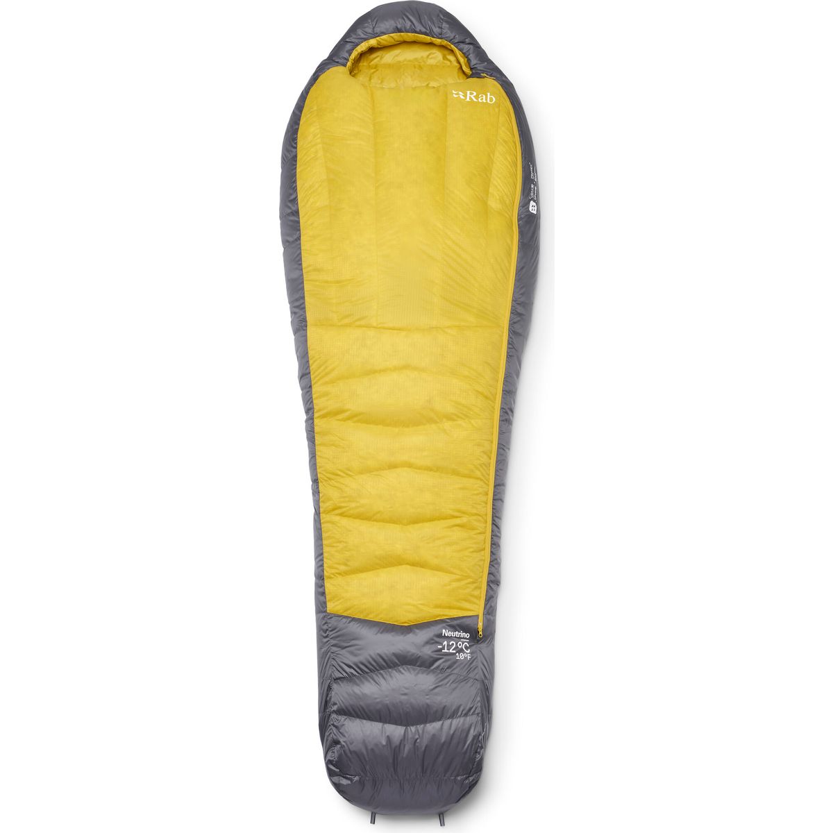 Rab Neutrino -12C / 10F graphene/dark pollen (GDP) Left Zip QSN-18-GDP-REG-LZ