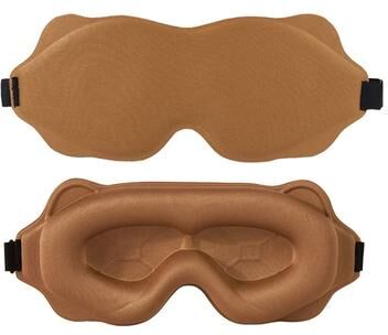 Uplifted Finds 3D Contoured Blackout Sleep Mask And Breathable Night Eye Shade brown