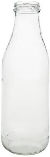 Bauer Mælkeflaske Uden Skruelåg, Glas, 1l