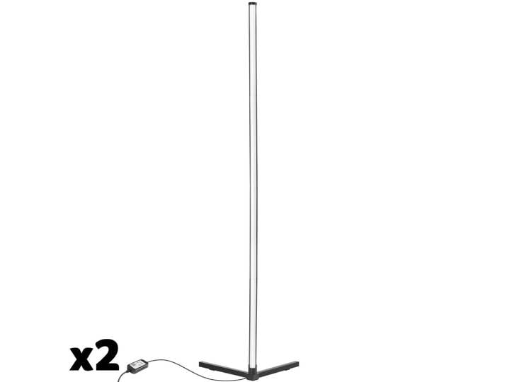 Lot de 2 lampes sur pied avec diffusion de couleurs avec télécommande