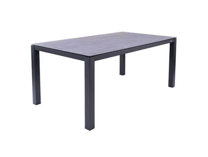 Zebra Alus Gartentisch 180x100cm Aluminium/HPL Dunkelgrau Hellgrau