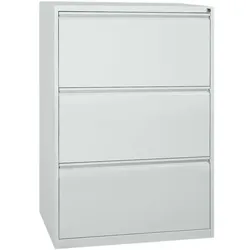 Gürkan Hängeregistraturschrank 3 Schübe 2-bahnig grau, 76x101x62 cm
