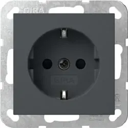 Gira SCHUKO-Steckdose SP ohne Krallen System 55 Anthrazit 475528