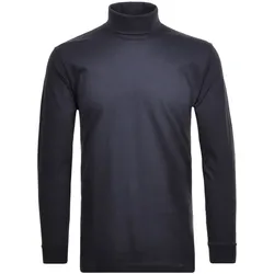 RAGMAN Herren Rollkragenpullover - Langarm Basic Rollkragen Regular Fit, Single Jersey, einfarbig Dunkelblau / S