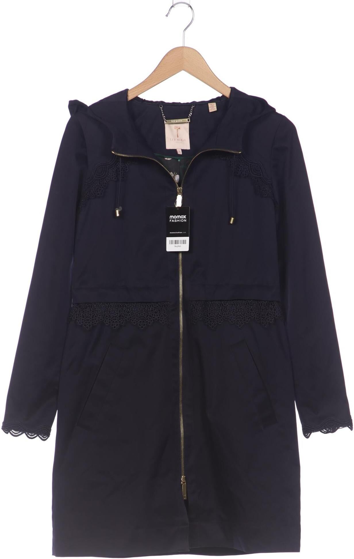 TED Baker Damen Mantel, Marineblau, Gr. EU 36 (Ted Baker 1), Synthetik / Elasthan - Second Hand