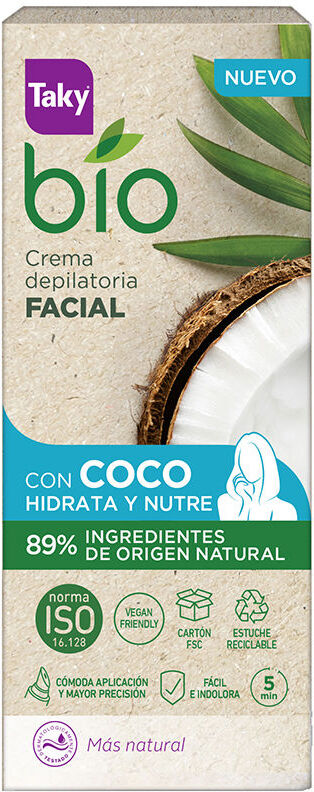 Taky Crème dépilatoire visage Bio Coco 20 ml