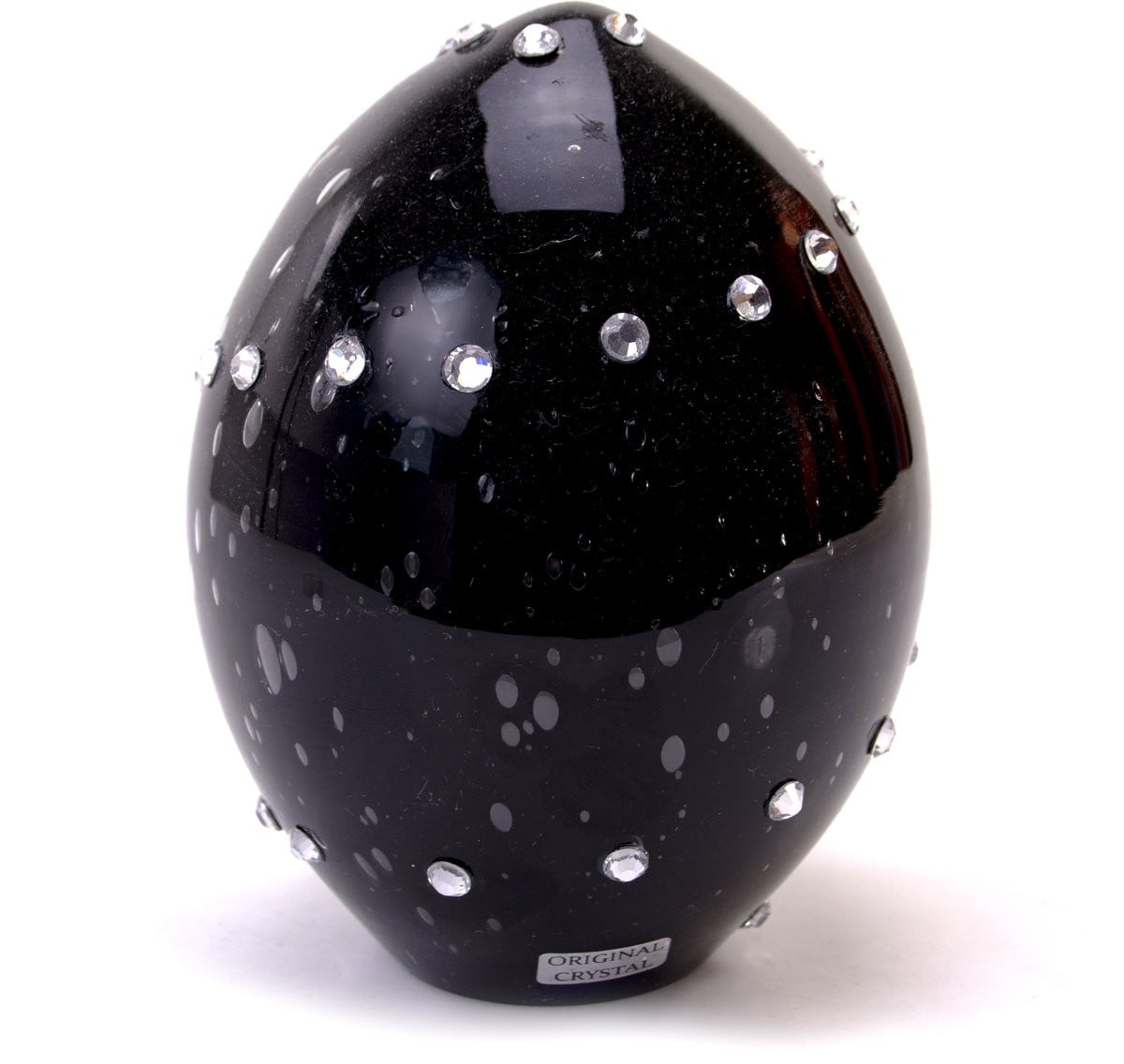 Loranto Mini Urn Ovaal - Zwart Kristal - Decoratie