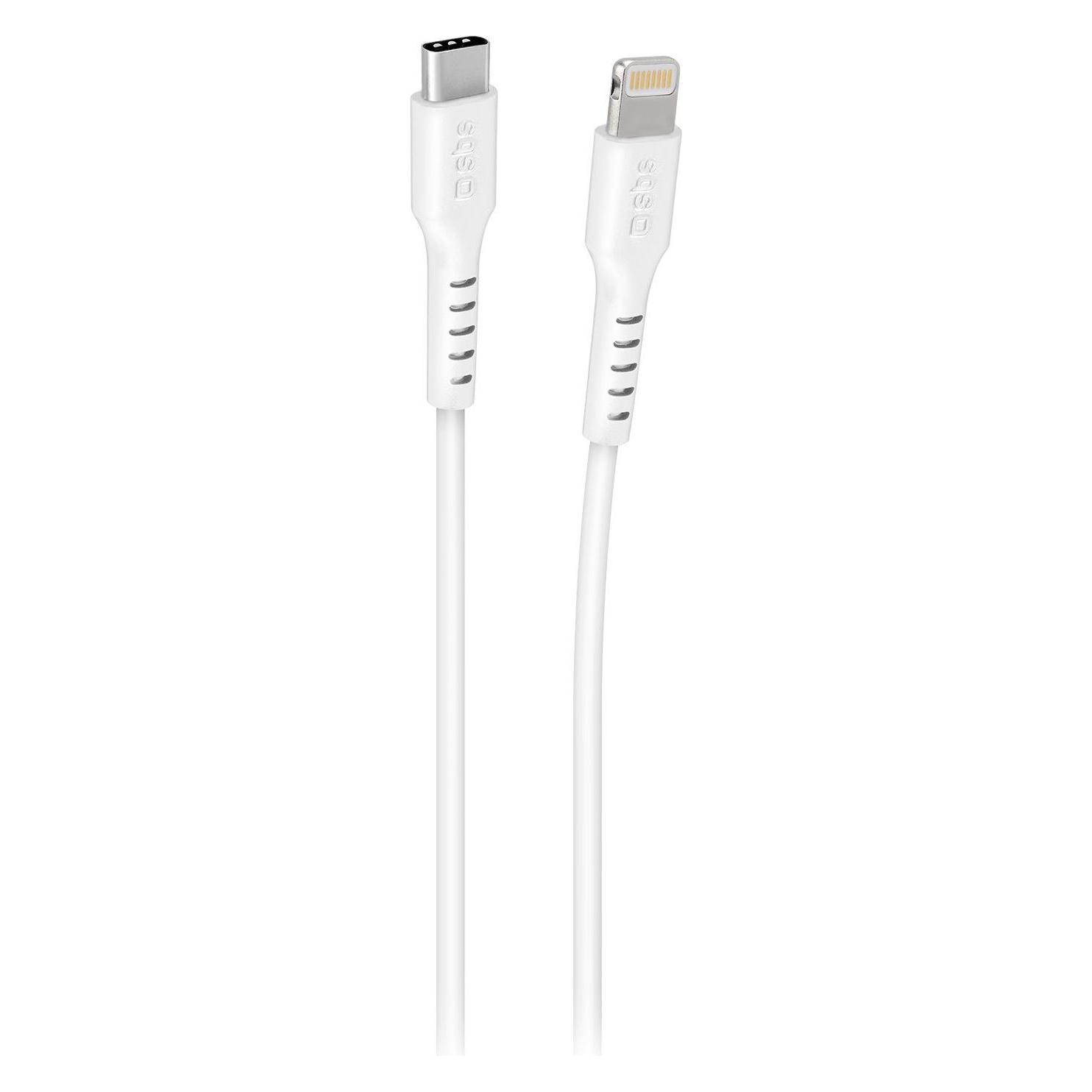SBS USB-C Datenkabel mit Lightning-Anschluss (3m), weiss (3 m) (TECABLELIGTC3W)