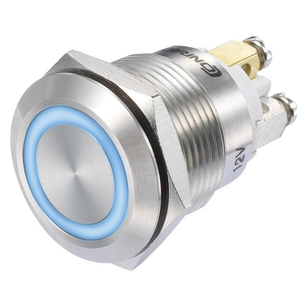 Tru Components 1273005 GQ19F-10E/B/12V/S Druckschalter 48 V/DC 3 A 1 x Ein/(Ein) (1273005)