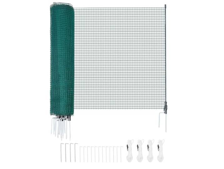 VEVOR Clôture Filet Mobile 20x0\,9 m Filet de Clôture pour Chien en Plastique Temporaire pour Poules\, Plantes\, Jardin\, Cours Extérieures\, Mailles Serrées\, avec Poteaux\, Piquets à Double Pointe\, Haubans
