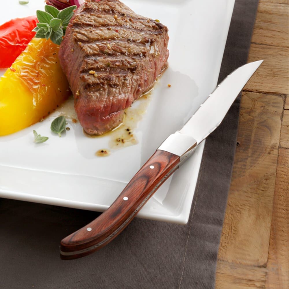 Amefa Coffret 4 couteaux steak bois Marron 17x28x4cm