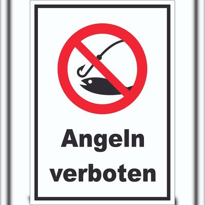HB-Druck Angeln verboten Aufkleber A2 (420x594mm)