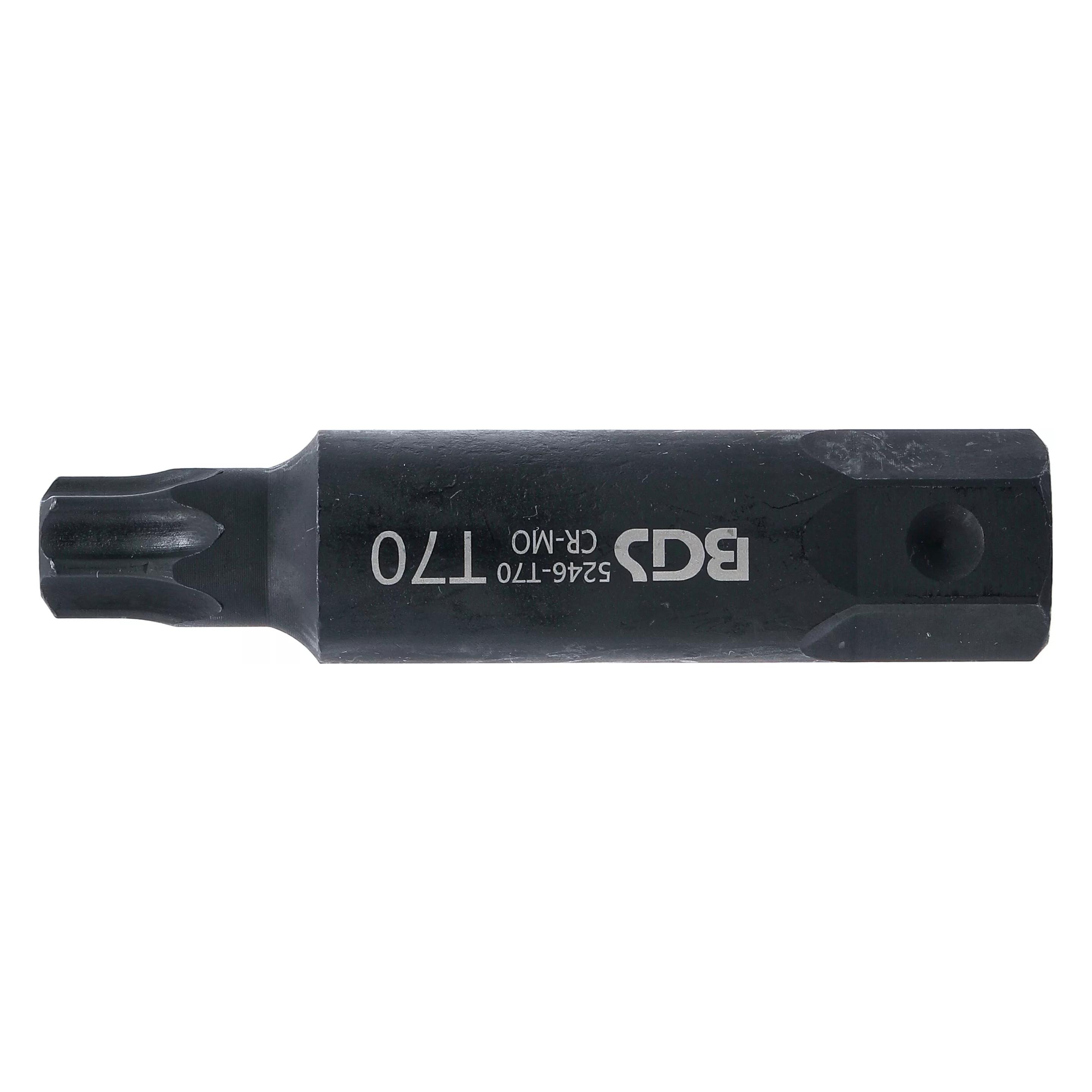 BGS Bit Länge 100 mm Antrieb Aussensechskant 22 mm T-Profil (für Torx) T70 (5246-T70)
