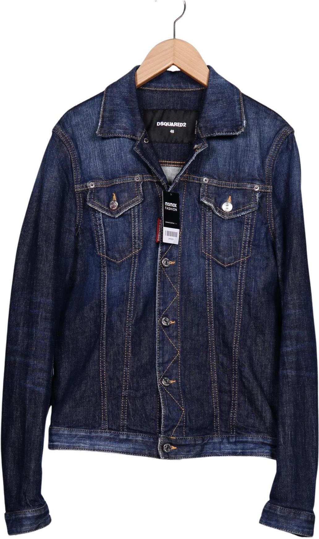 Dsquared2 Herren Jacke, Marineblau, Gr. EU 46, Elasthan / Baumwolle - Second Hand