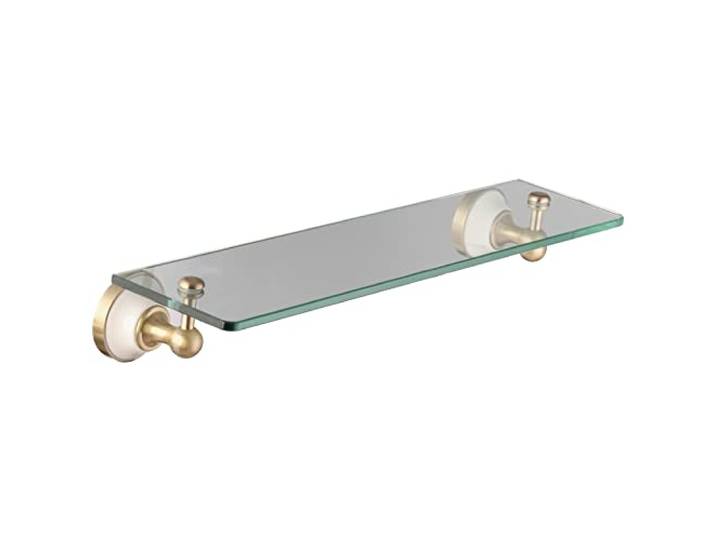 PaulGurkes Bad-Accessoires Bronze Messing Antik Keramik, PGCOSMOS-B-AM:Glasregal