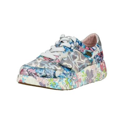 Plateausneaker LAURA VITA "LAURA VITA Sneaker Leder/Textil", Damen, Gr. 38, multi, Leder, Textil, Schuhe Plateausneaker