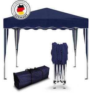Kronenburg Pavillon 198, blau, 3 x 3m, höhenverstellbar, wasserdicht, faltbar