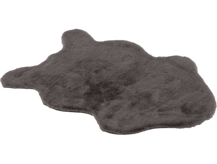 Fellteppich Tender , grau, B:70cm H:26mm L:110cm, Kunstfaser, SCHÖNER WOHNEN-KOLLEKTION, Teppiche, Fellteppich, weich durch Microfaser, Kaninchenfell Haptik, Kunstfell, waschbar