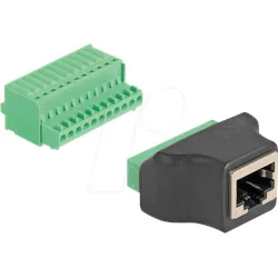 DELOCK 66244 - RJ50 Buchse / Terminalblock, Adapter