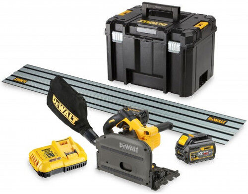 DeWALT DCS520T2R Scie circulaire plongeante 165 FlexVolt 54V XR 2x6,0 Ah + rail de guidage